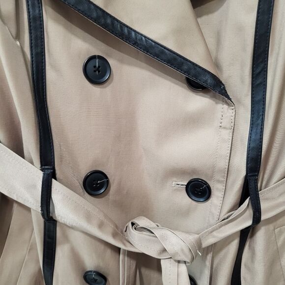 Double Breasted Trench Coat by Dana Buchman Large - Picture 4 of 5
